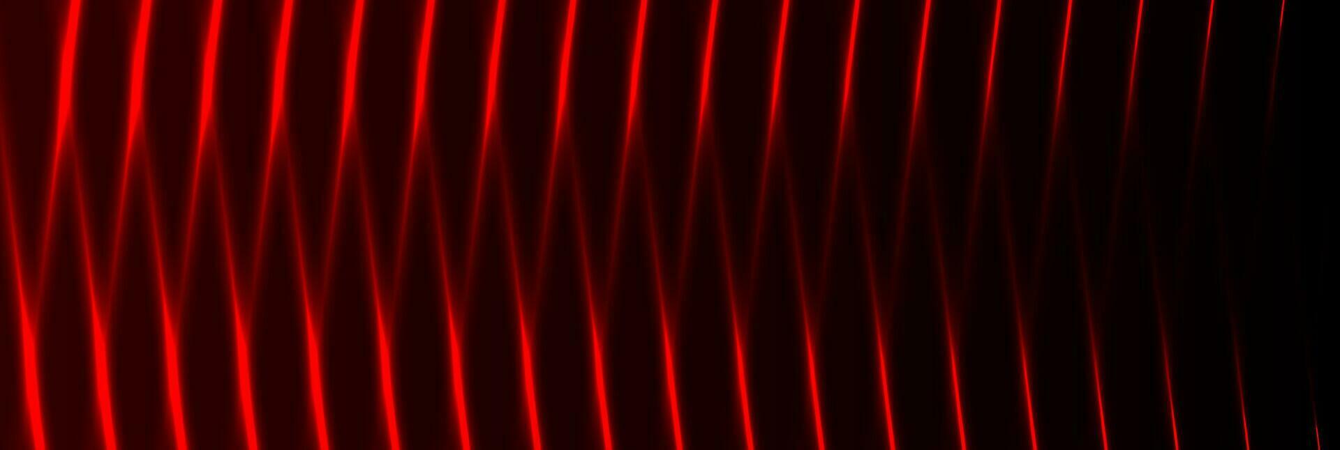 Red neon laser lines abstract background vector