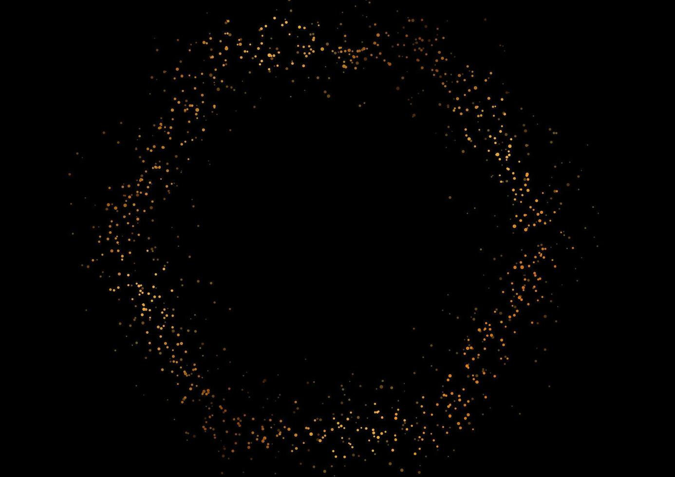 Golden hexagonal shiny dust particles abstract background vector