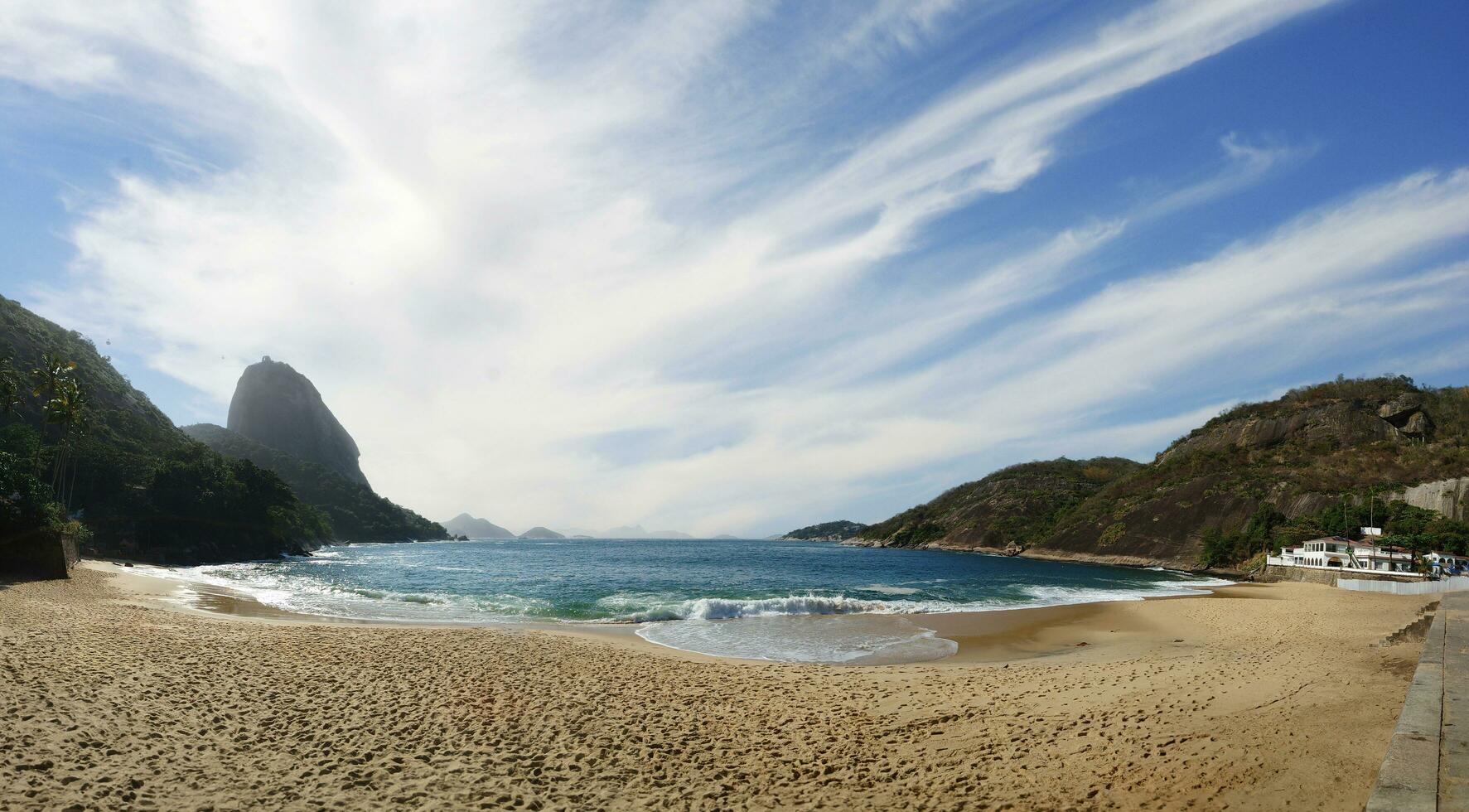 Panoramic view of Vermelha beach in Rio de Janeiro Brazil photo