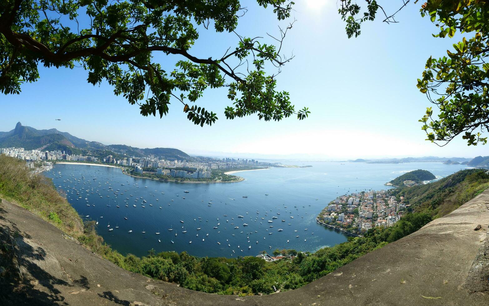 Panoramic aerial view of the city of Rio de Janeiro Brazil photo