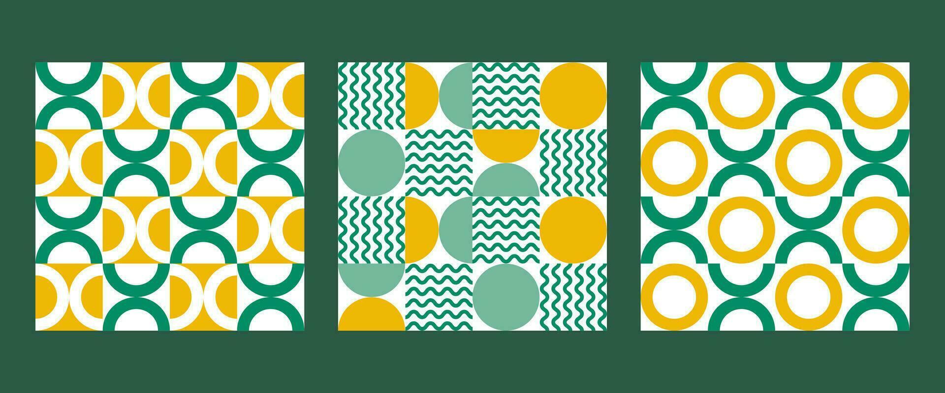 Set of geometric abstract seamless patterns. Background. Modern abstract design. Contemporary style. Vector illustration