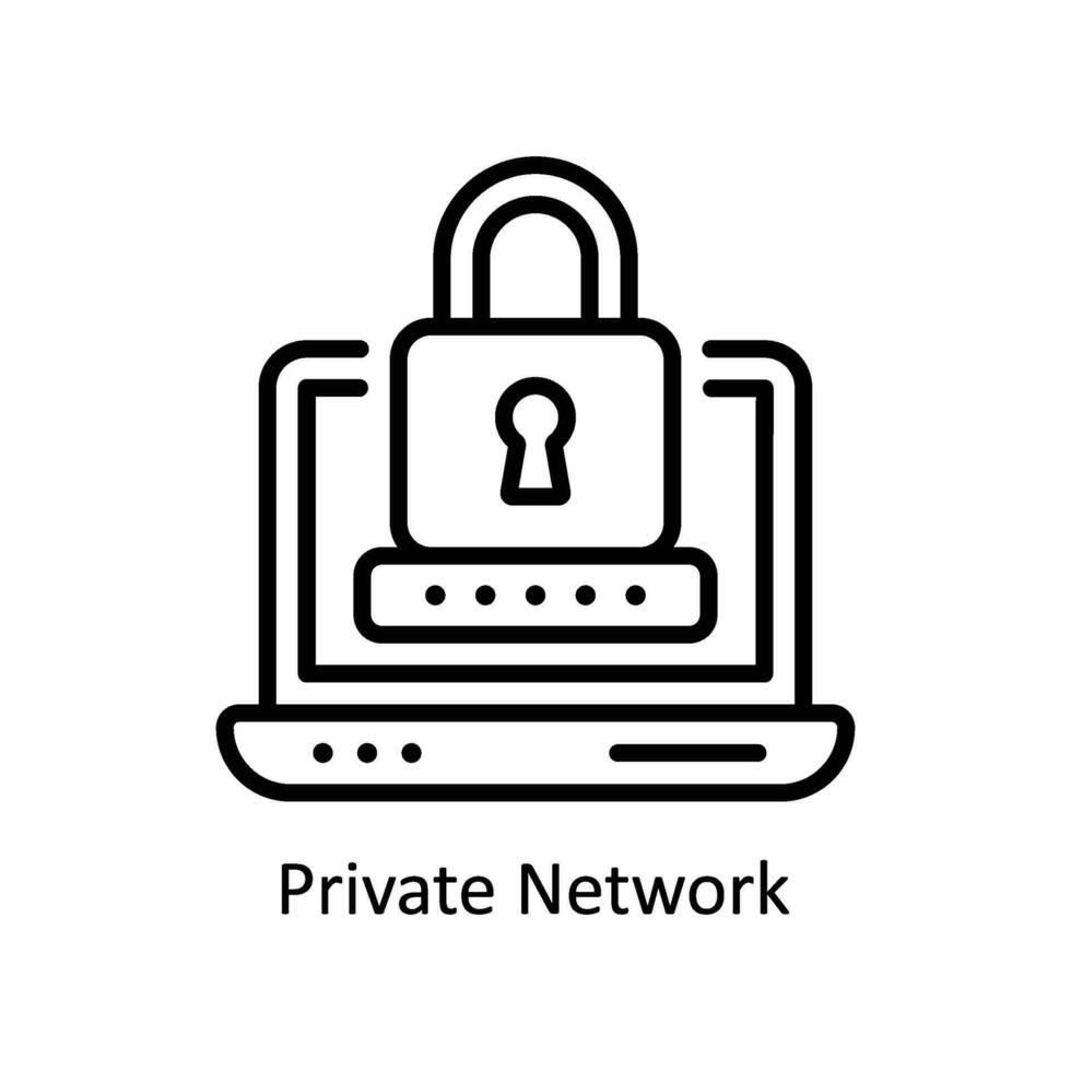 Private Network vector  outline Icon  Design illustration. Business And Management Symbol on White background EPS 10 File