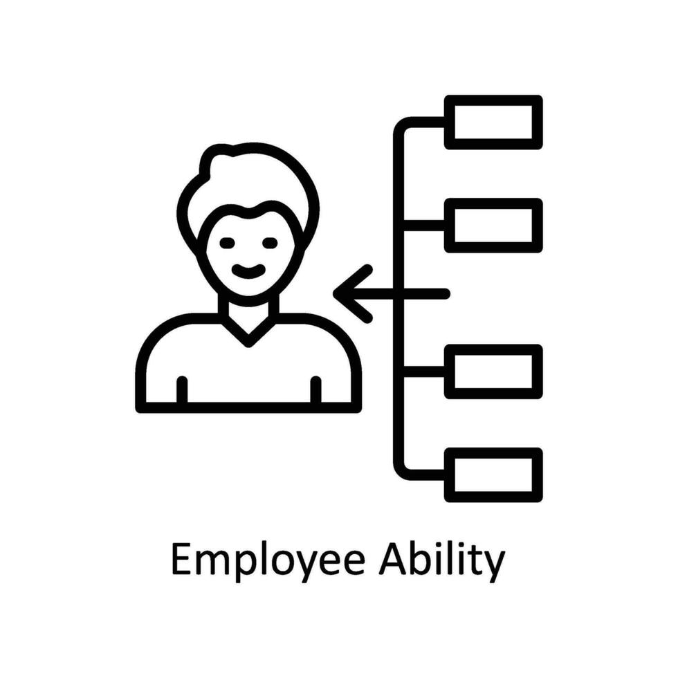 Employee Ability vector  outline Icon  Design illustration. Business And Management Symbol on White background EPS 10 File