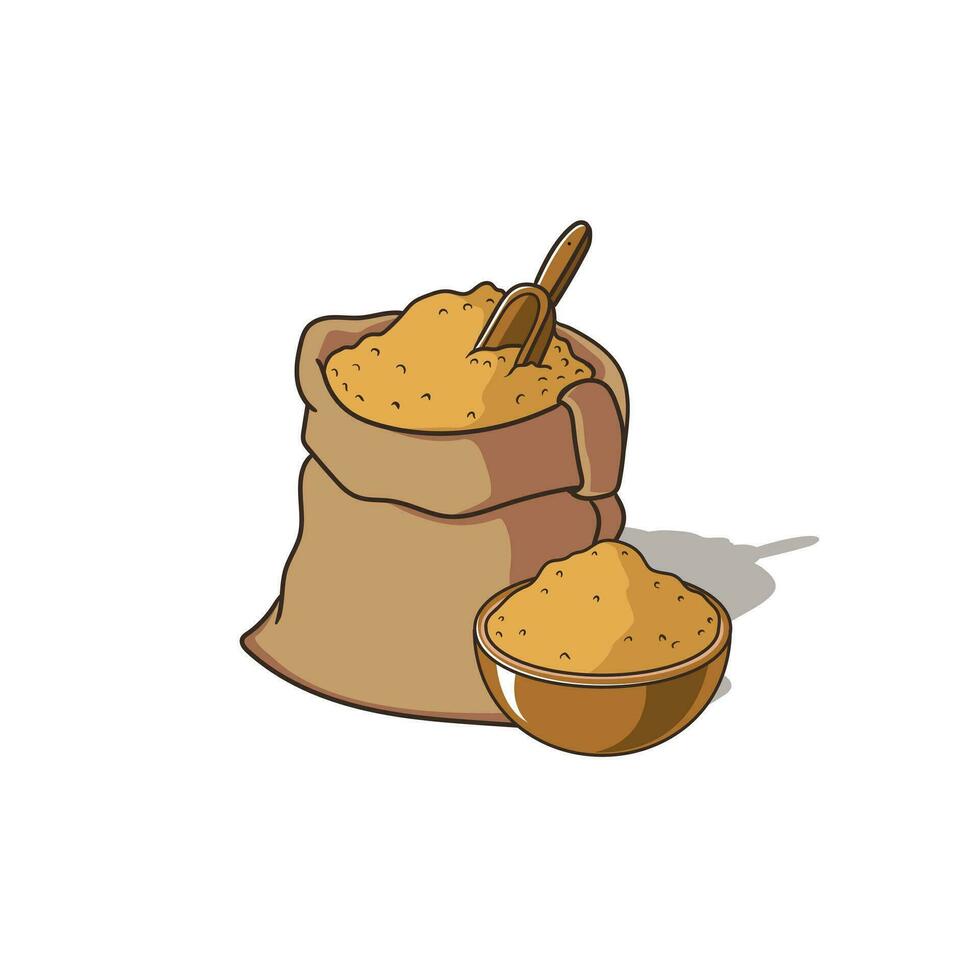 Discover our high-quality illustrations featuring sacks filled with rice.  These visuals capture the essence of staple food storage. Ideal for agriculture, food,  and sustainability-themed projects. vector