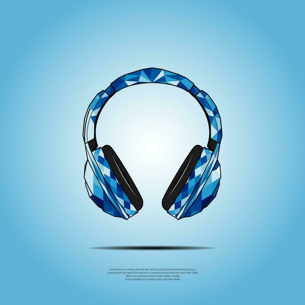 Discover exquisite crystal-coated headphone illustrations, epitomizing elegance and luxury.  Perfect for premium audio brands, high-end technology, and glamorous visuals. vector
