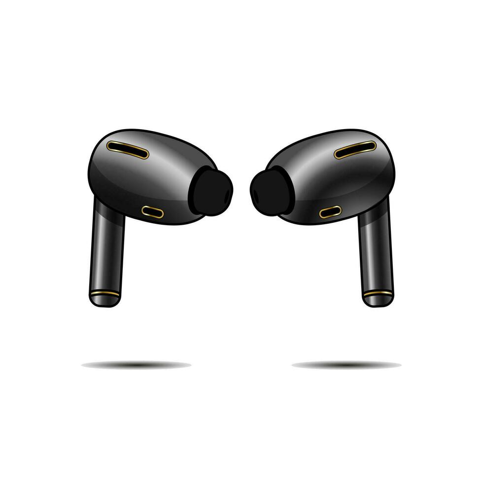 Explore our high-quality earphone illustrations, showcasing sleek and modern designs.  Perfect for tech-related projects, advertisements, and audio-focused visuals. vector