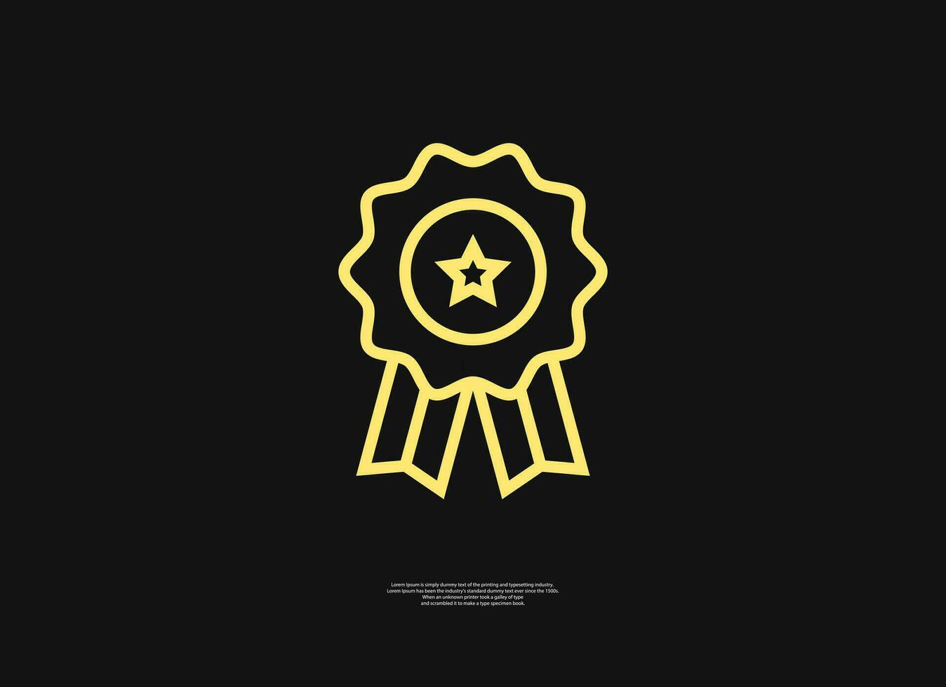 illustration vector graphic of icon MEDAL with style minimalist