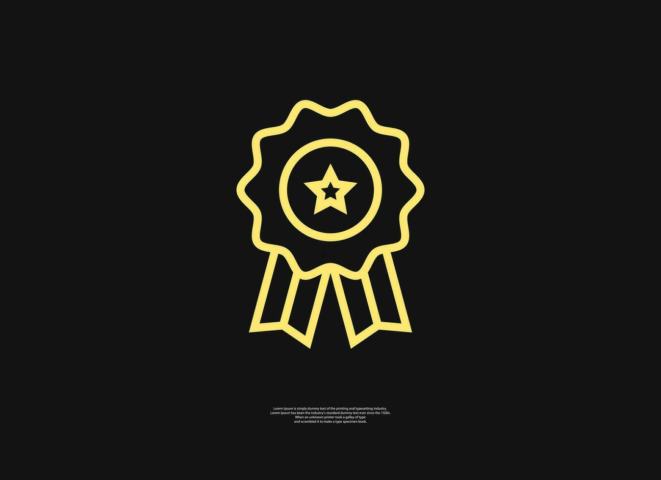 ilustración vector gráfico de icono medalla con estilo minimalista