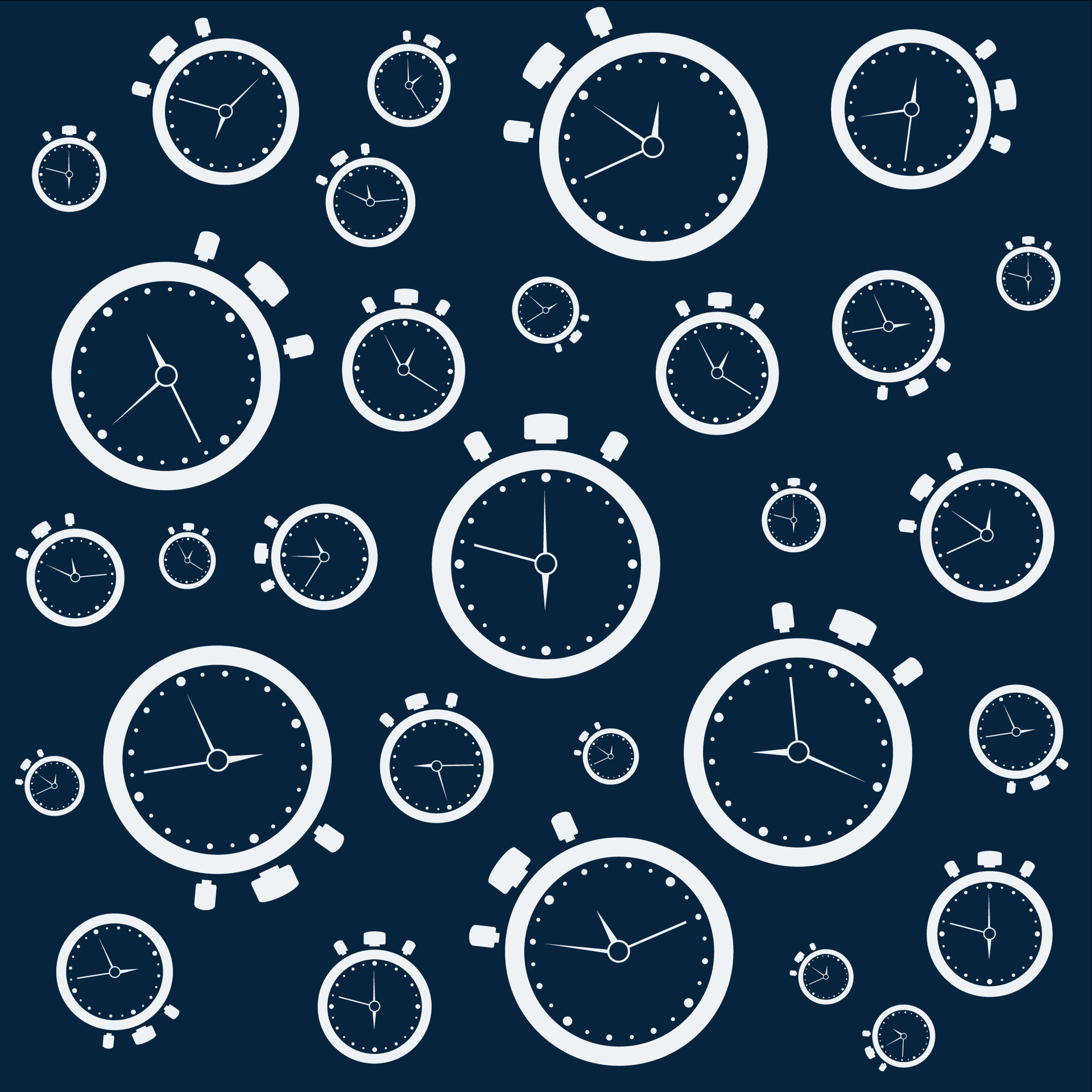 Time background. Endless pattern with watches, hourglasses and clocks