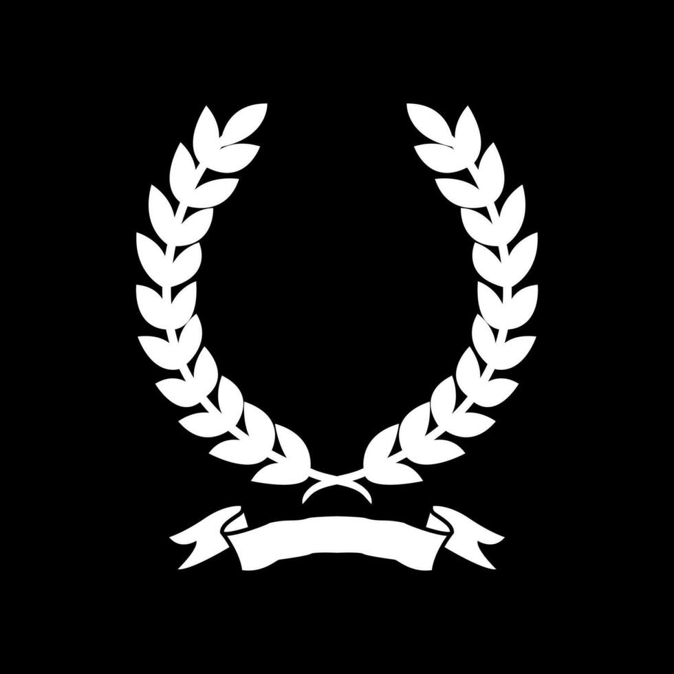 Graphic vector illustration of a wheat badge emblem on a black background,suitable for the design of an award or price tag, etc.