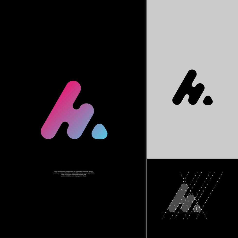 liquid shape triangle logo. Easy to remember, sturdy, clean, elegant, distinct and strong. Suitable for companies in the technology field vector