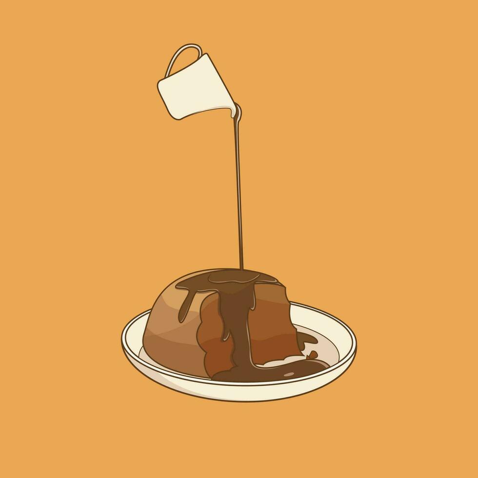 illustration vector graphic of bread and chocolate, fit for food menu designs, advertisements, children's drawings, wallpapers, etc