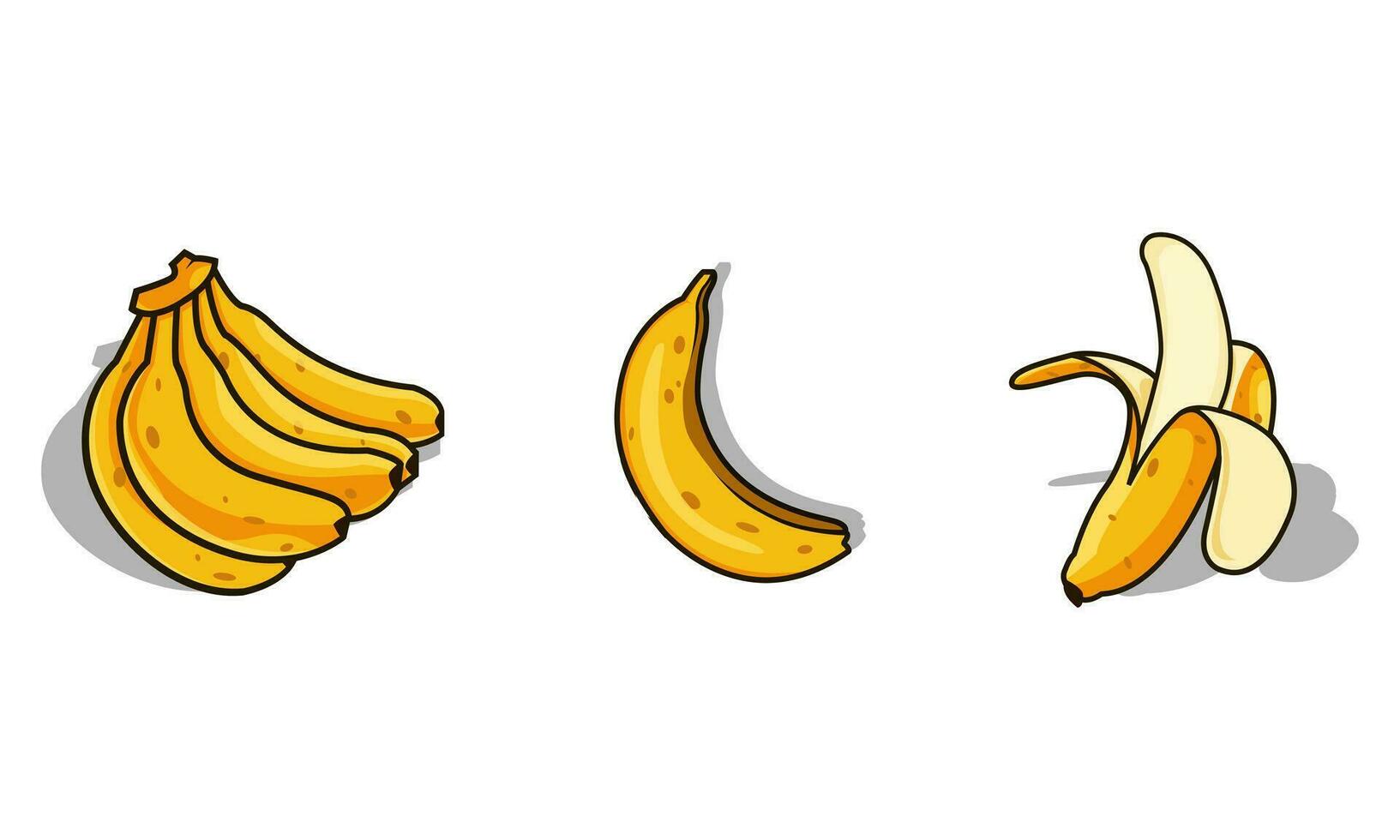 Illustration vector graphic of banana,fit for children's drawings, decorations, etc.