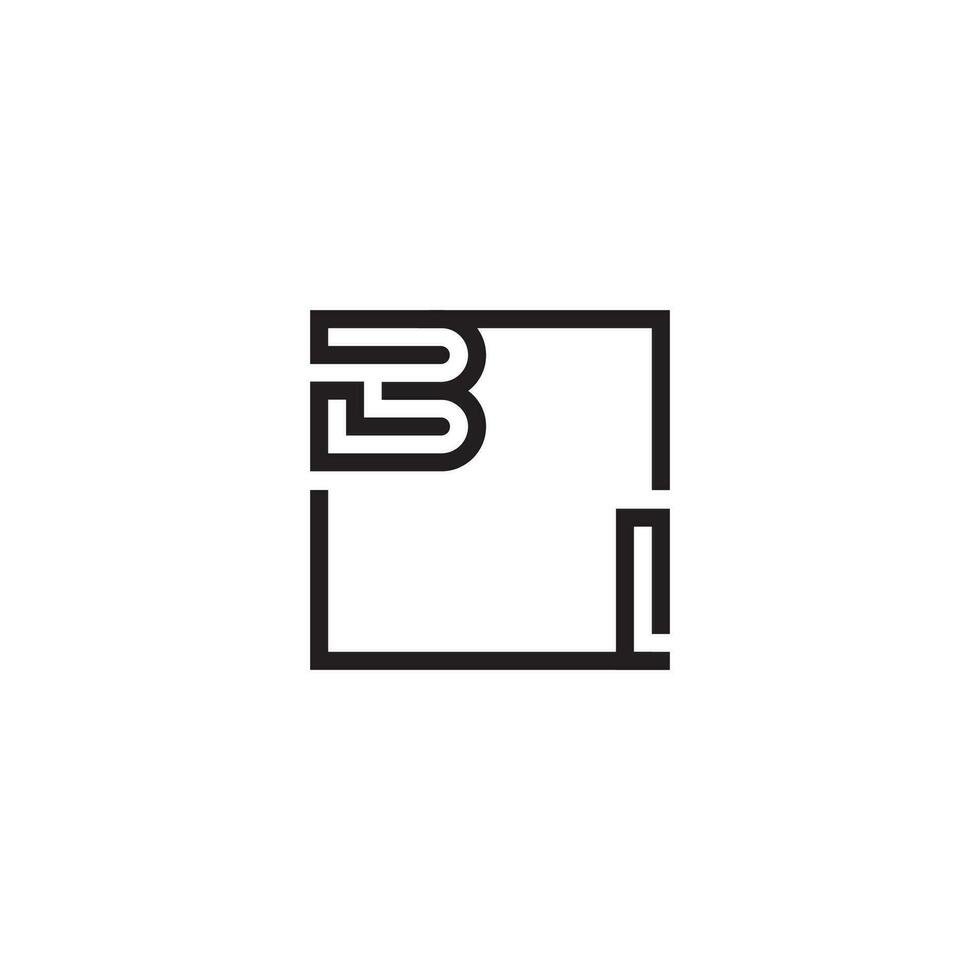 BI futuristic in line concept with high quality logo design vector
