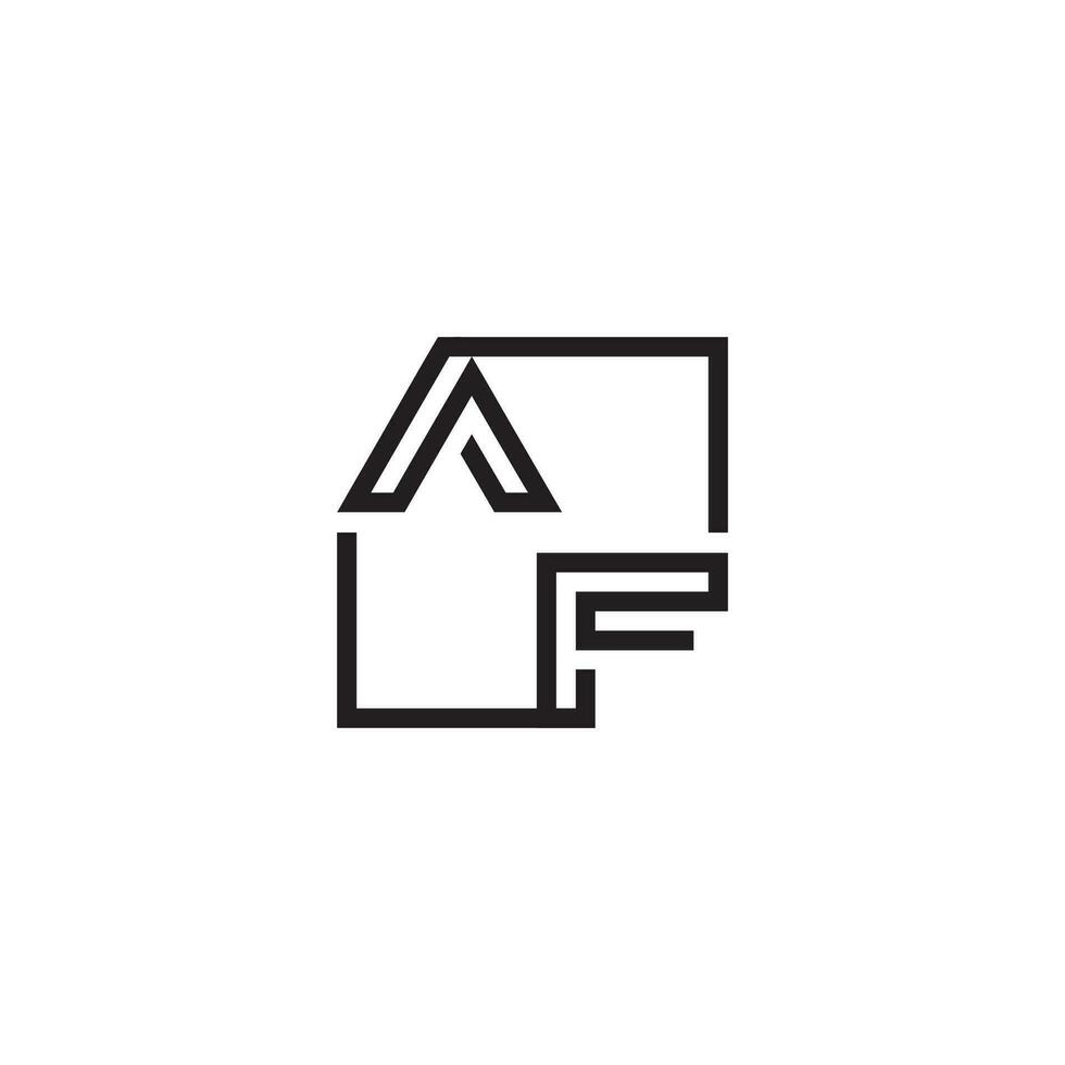 AF futuristic in line concept with high quality logo design vector