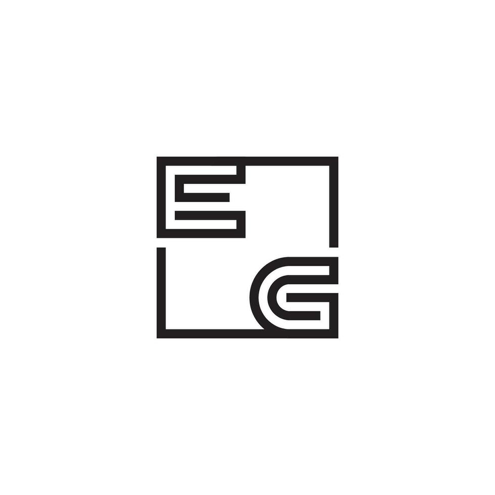 EG futuristic in line concept with high quality logo design vector