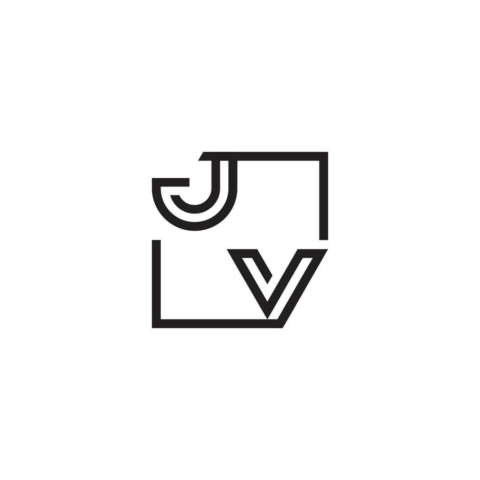 jv futurista en línea concepto con alto calidad logo diseño vector