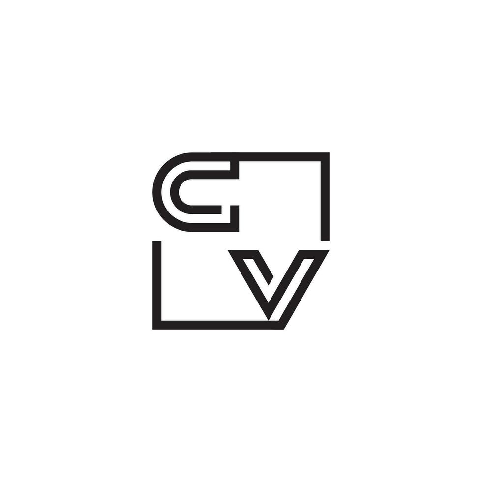 CV futurista en línea concepto con alto calidad logo diseño vector