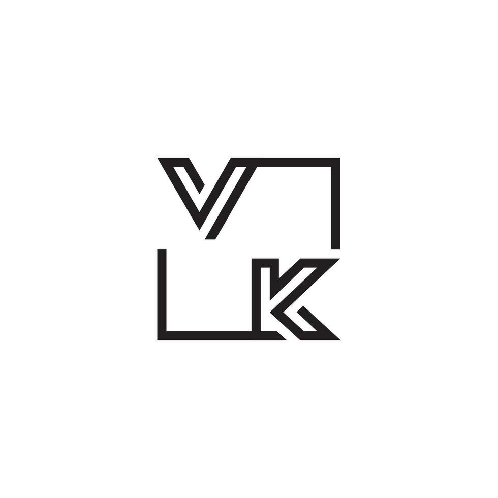 vk futurista en línea concepto con alto calidad logo diseño vector