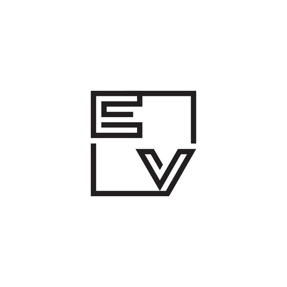 EV futuristic in line concept with high quality logo design vector