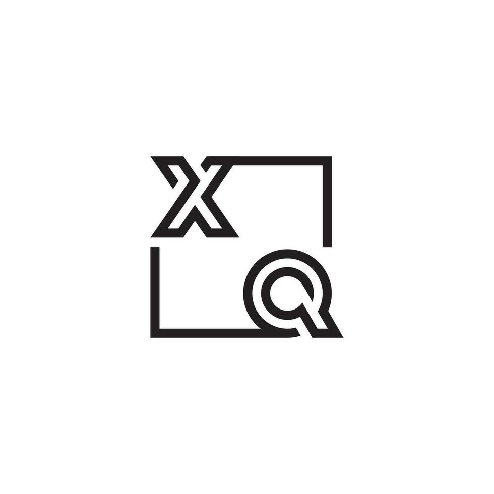 xq futurista en línea concepto con alto calidad logo diseño vector