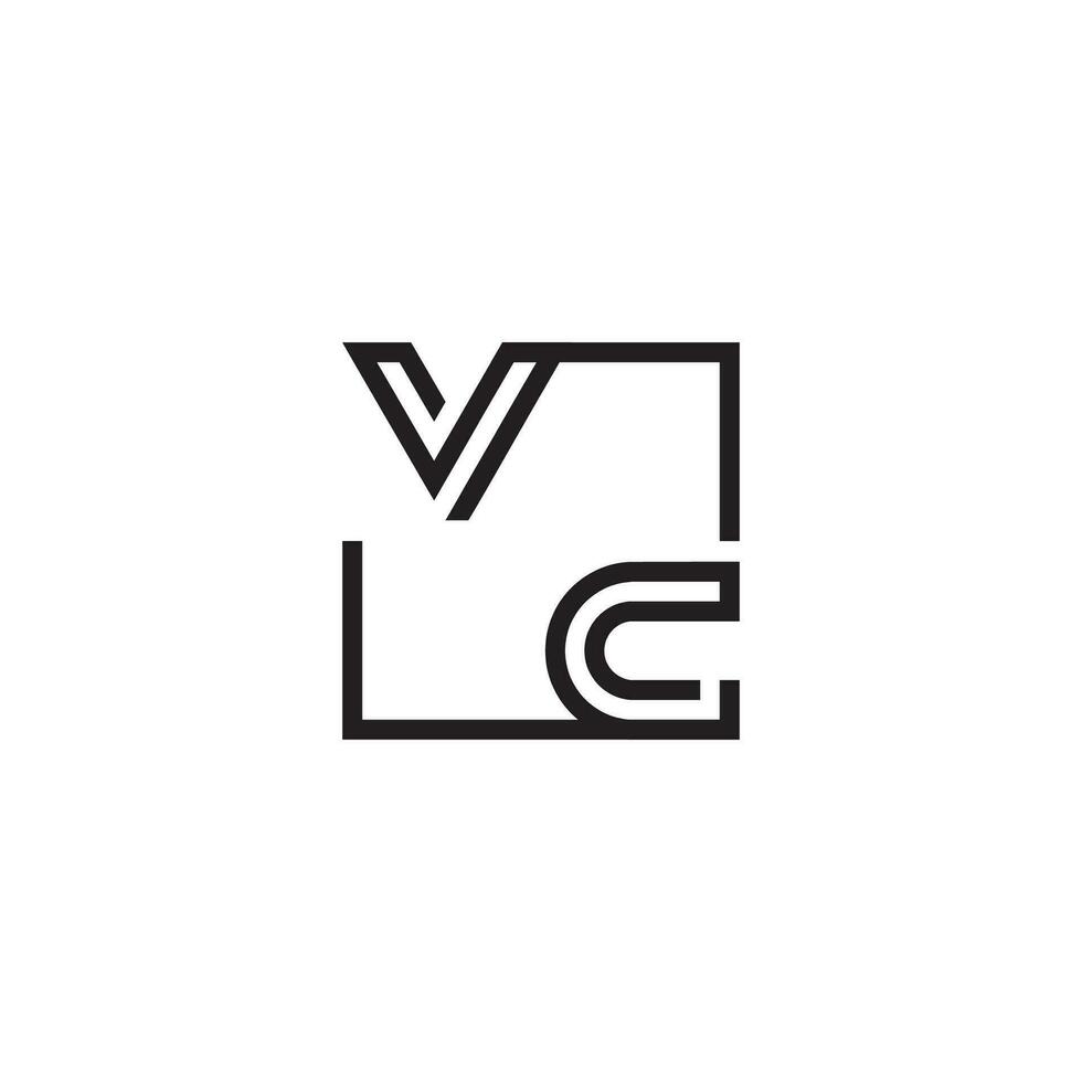 vc futurista en línea concepto con alto calidad logo diseño vector