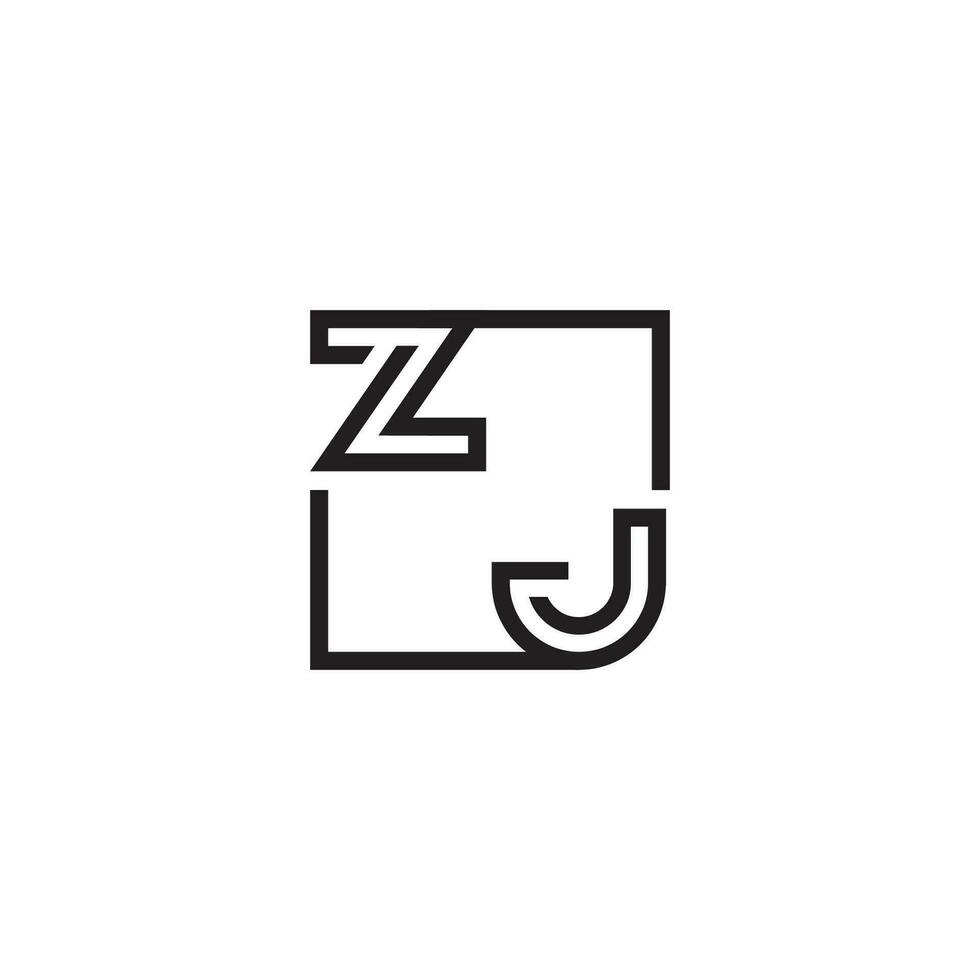 zj futurista en línea concepto con alto calidad logo diseño vector