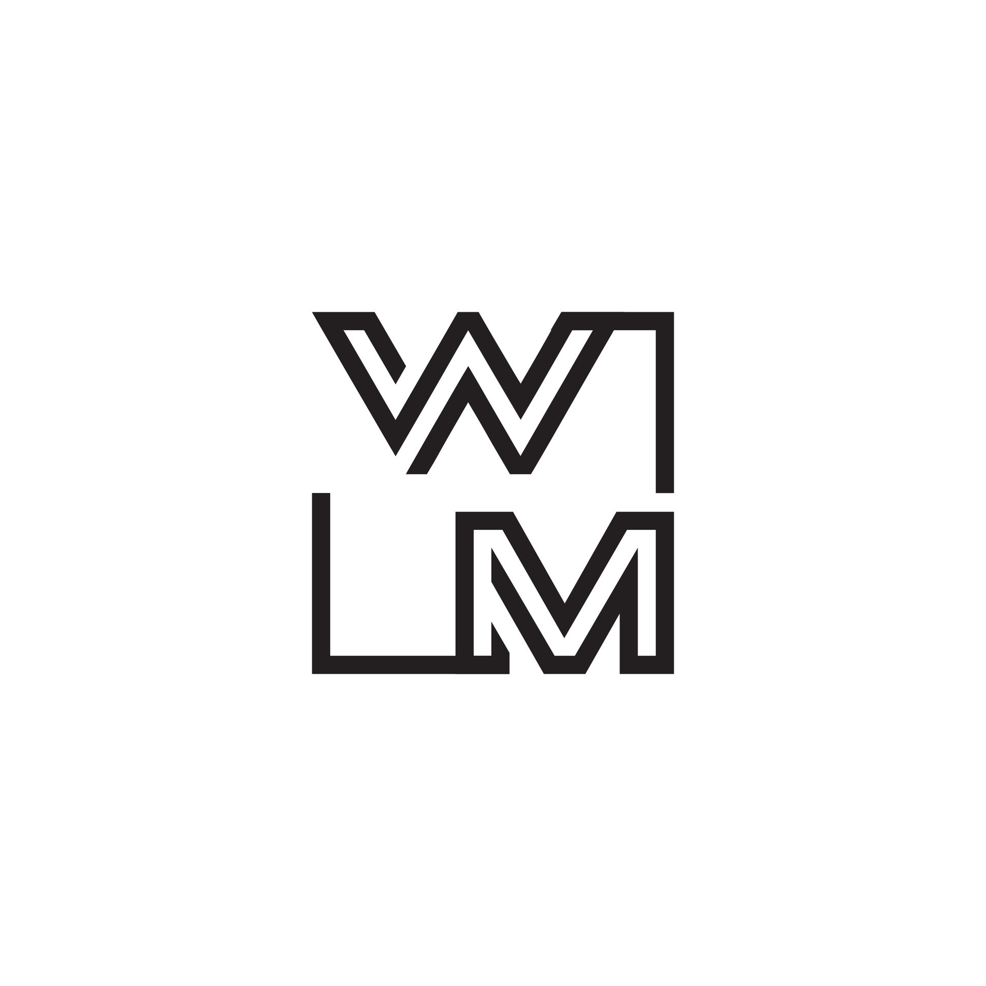 WM futuristic in line concept with high quality logo design 35449956 ...