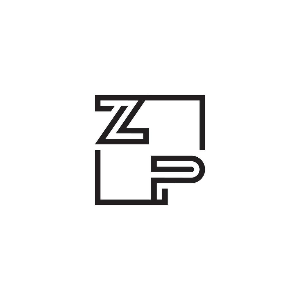 zp futurista en línea concepto con alto calidad logo diseño vector