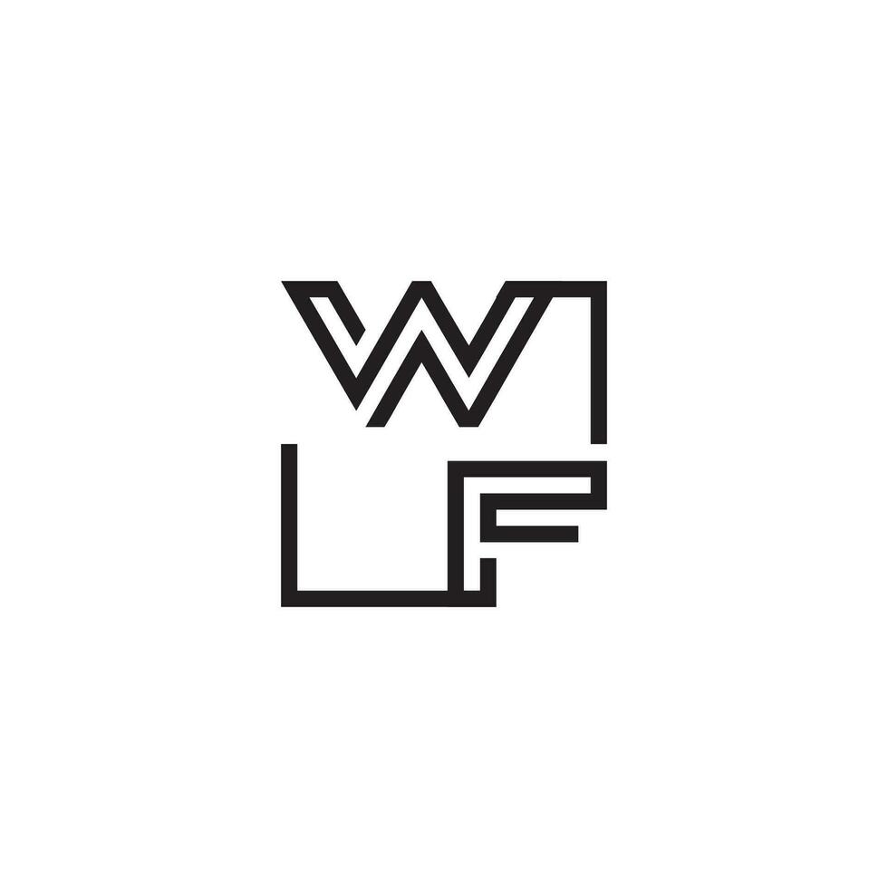 wf futurista en línea concepto con alto calidad logo diseño vector