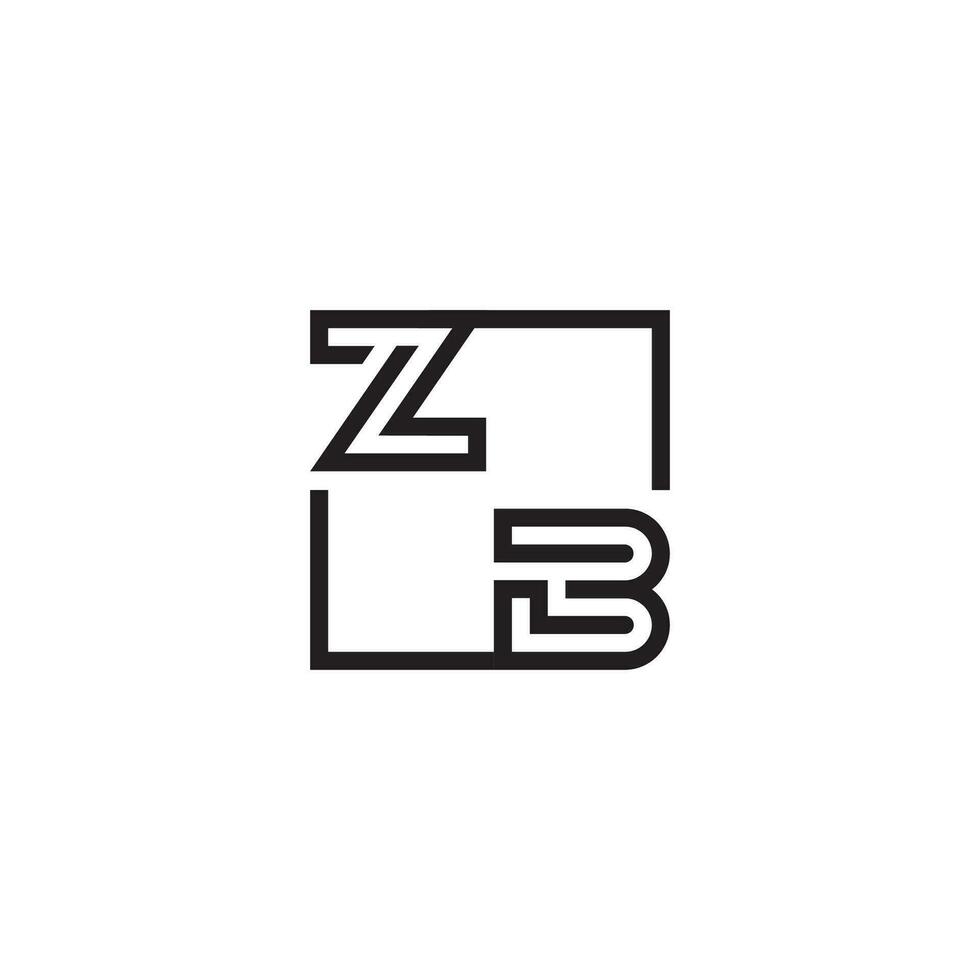 zb futurista en línea concepto con alto calidad logo diseño vector