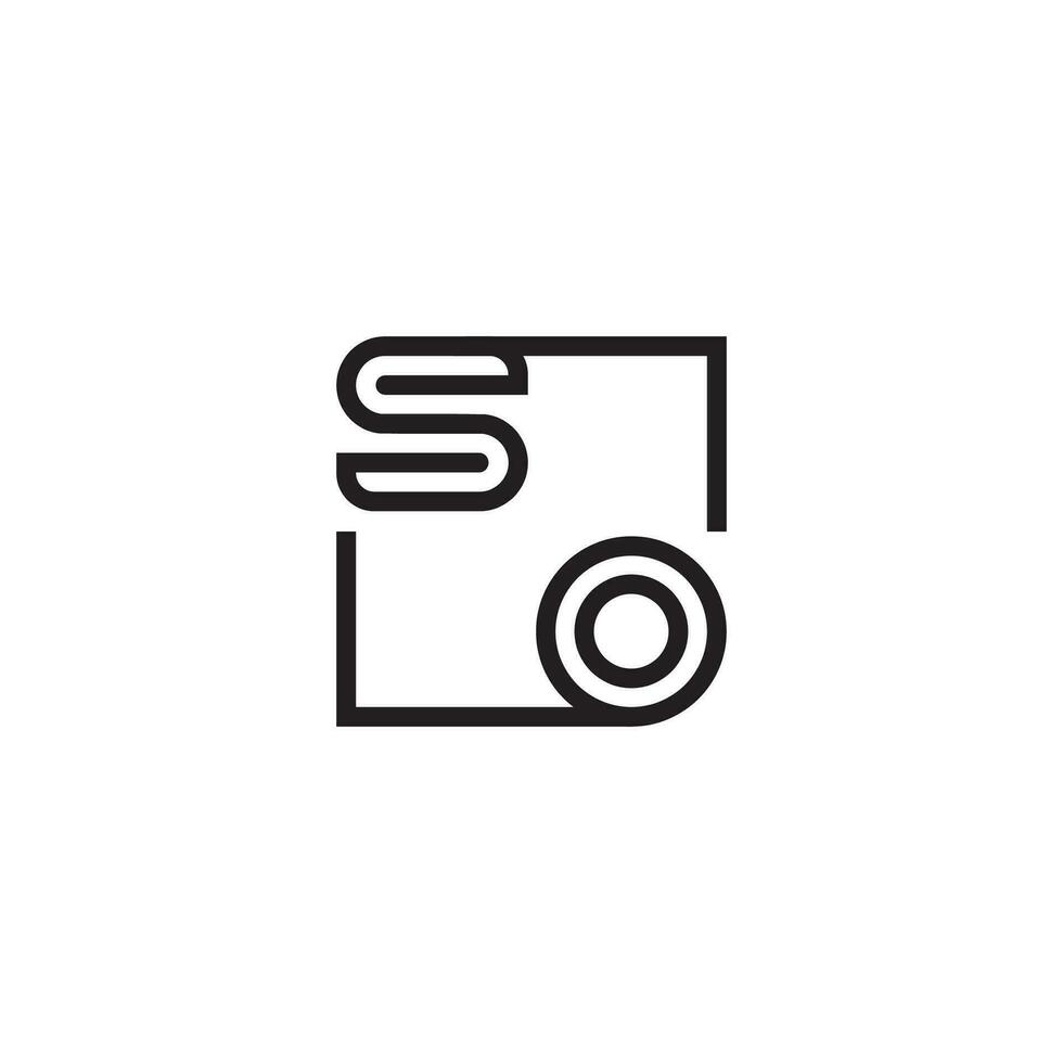 SO futuristic in line concept with high quality logo design vector