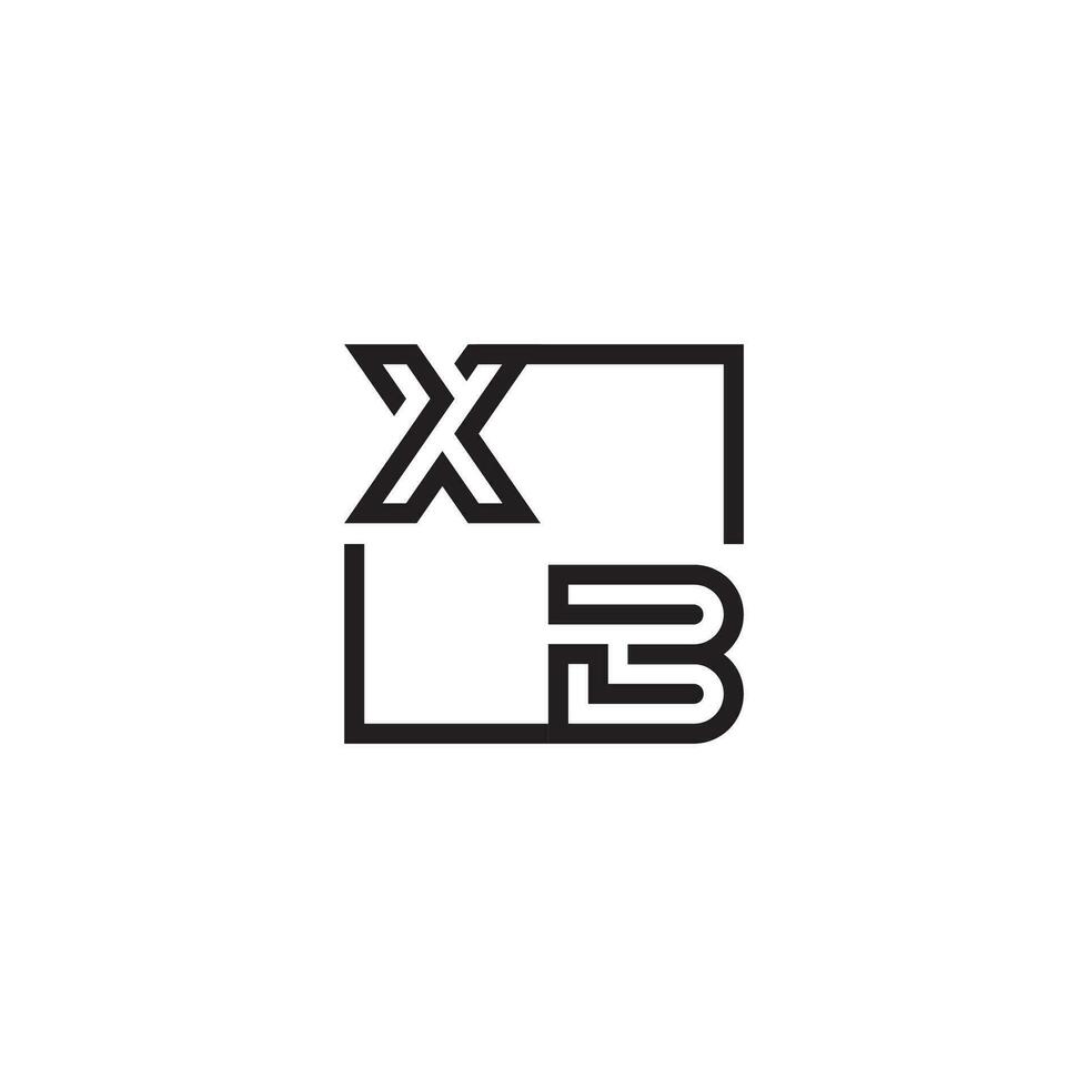 xb futurista en línea concepto con alto calidad logo diseño vector