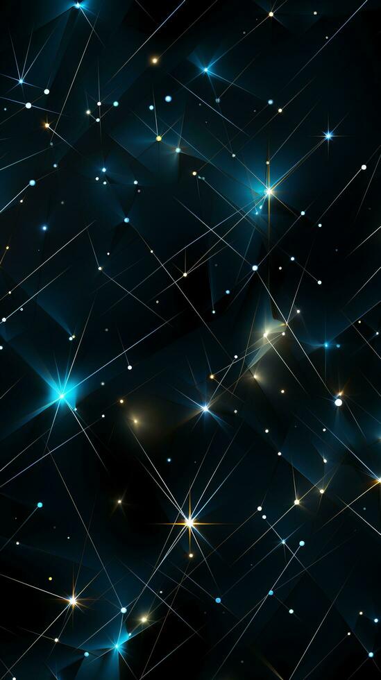 AI generated Dark green constellation of the stars background photo