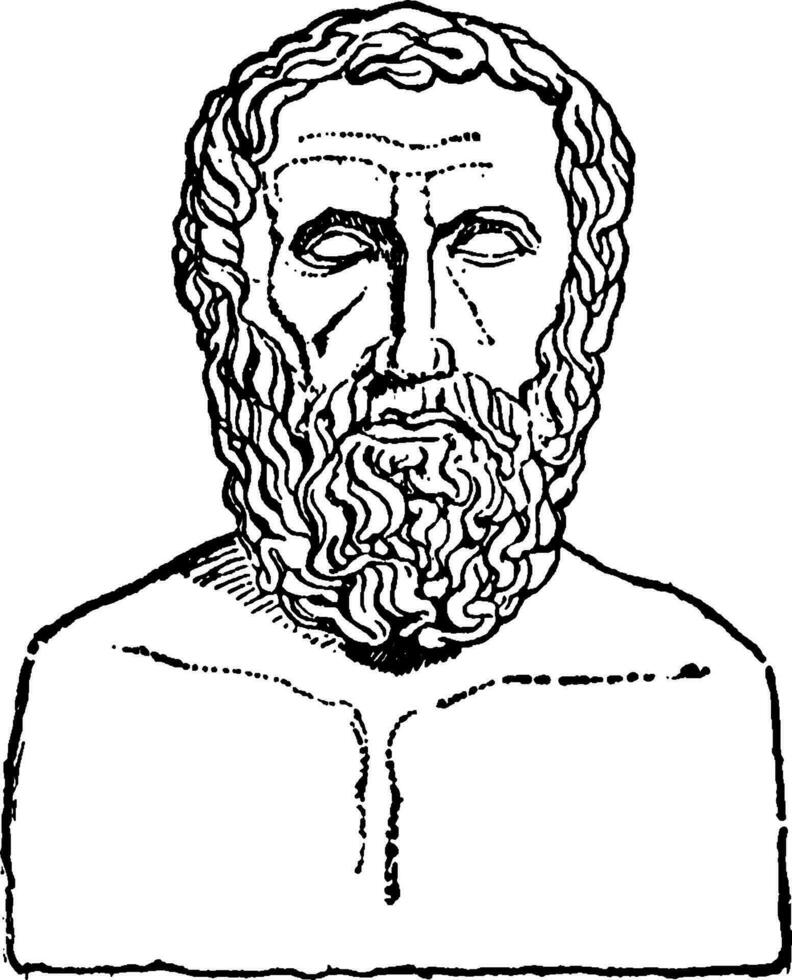 Archilochus, vintage illustration vector