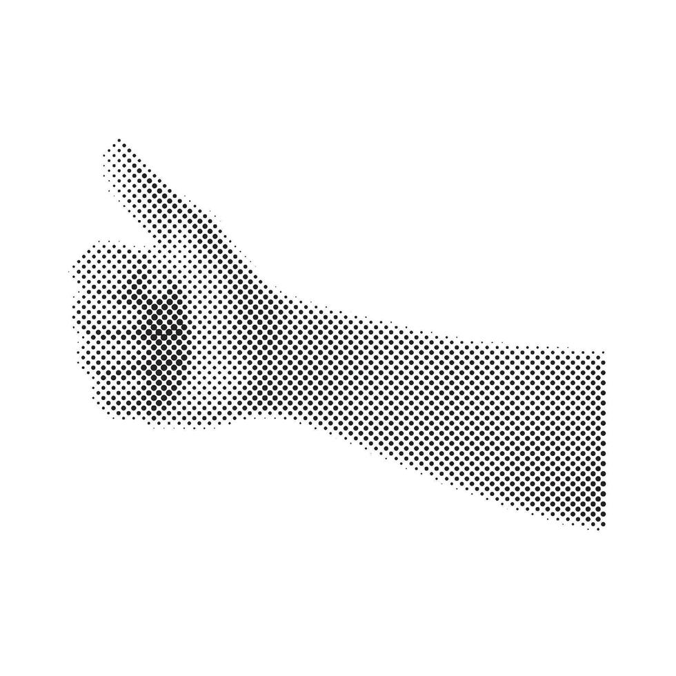 Various gestures of female fingers. Halftone effect, magazine collage, trendy images. Woman hand making sign vector