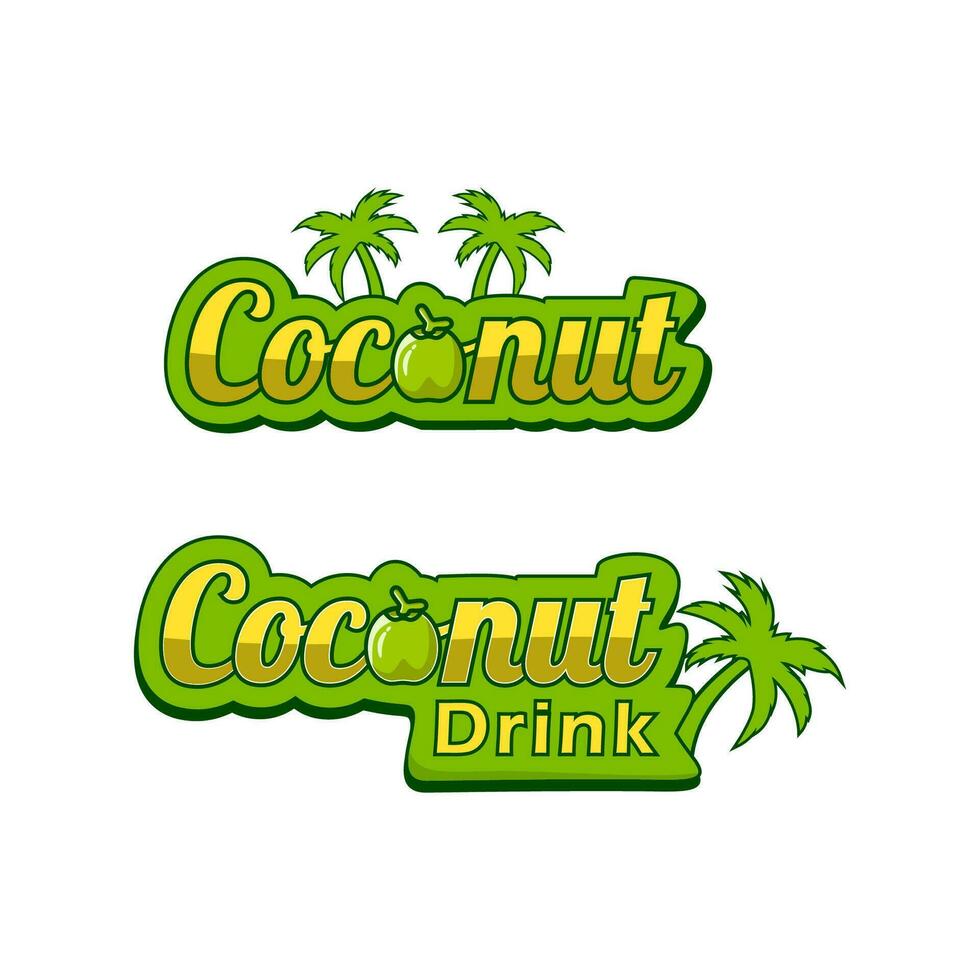 Coconut logo design template vector