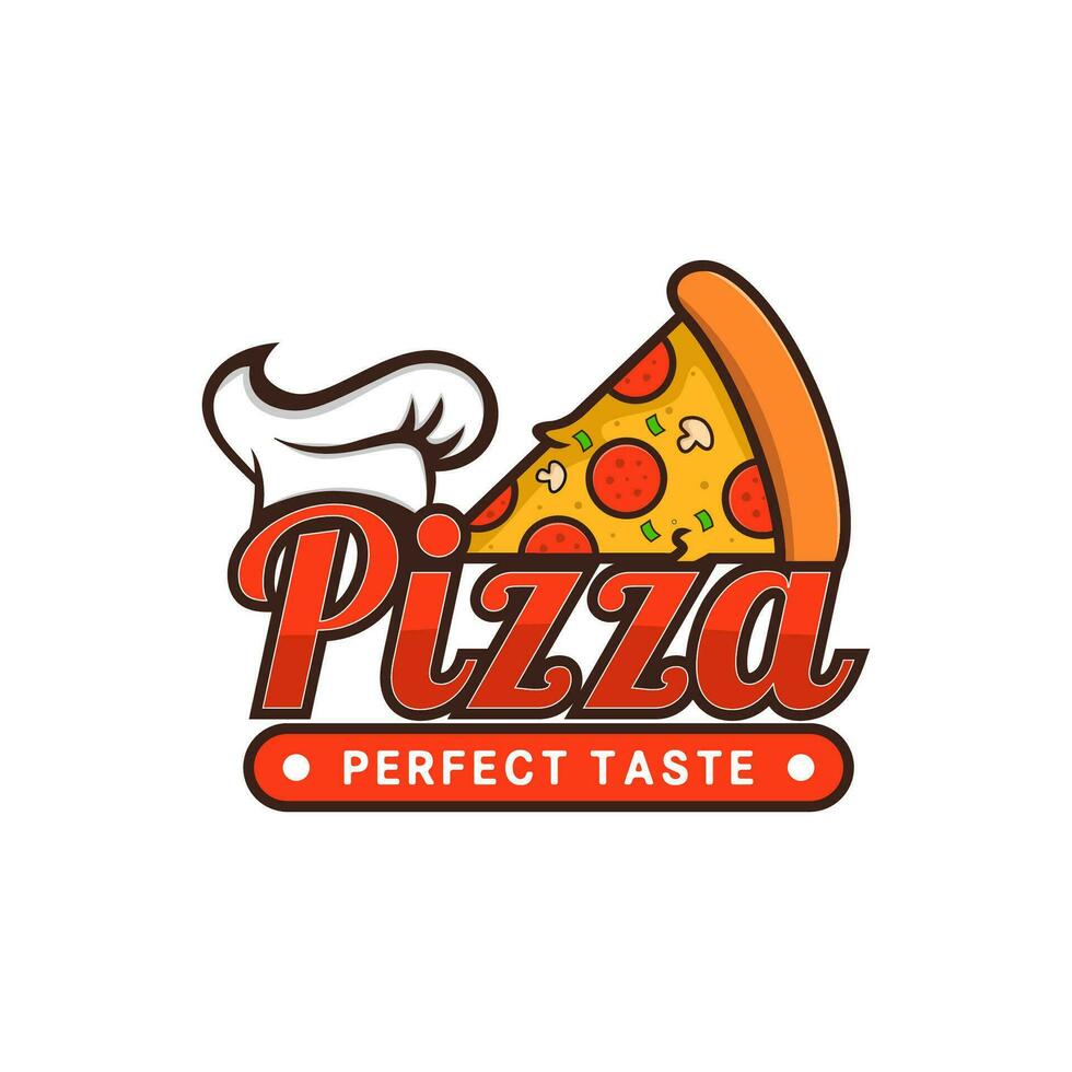 Pizza logo diseño modelo ilustración vector