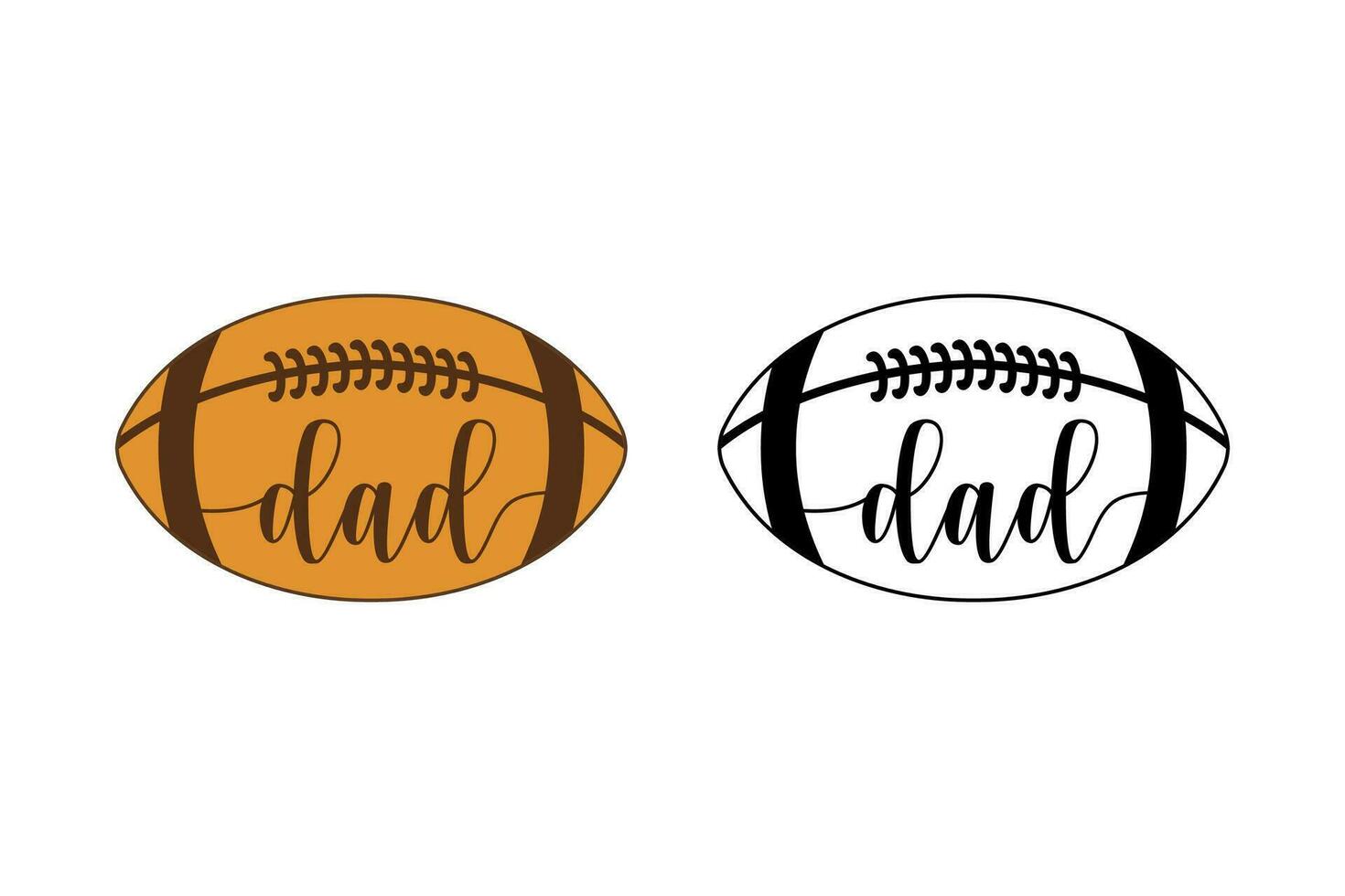 Football dad design template vector