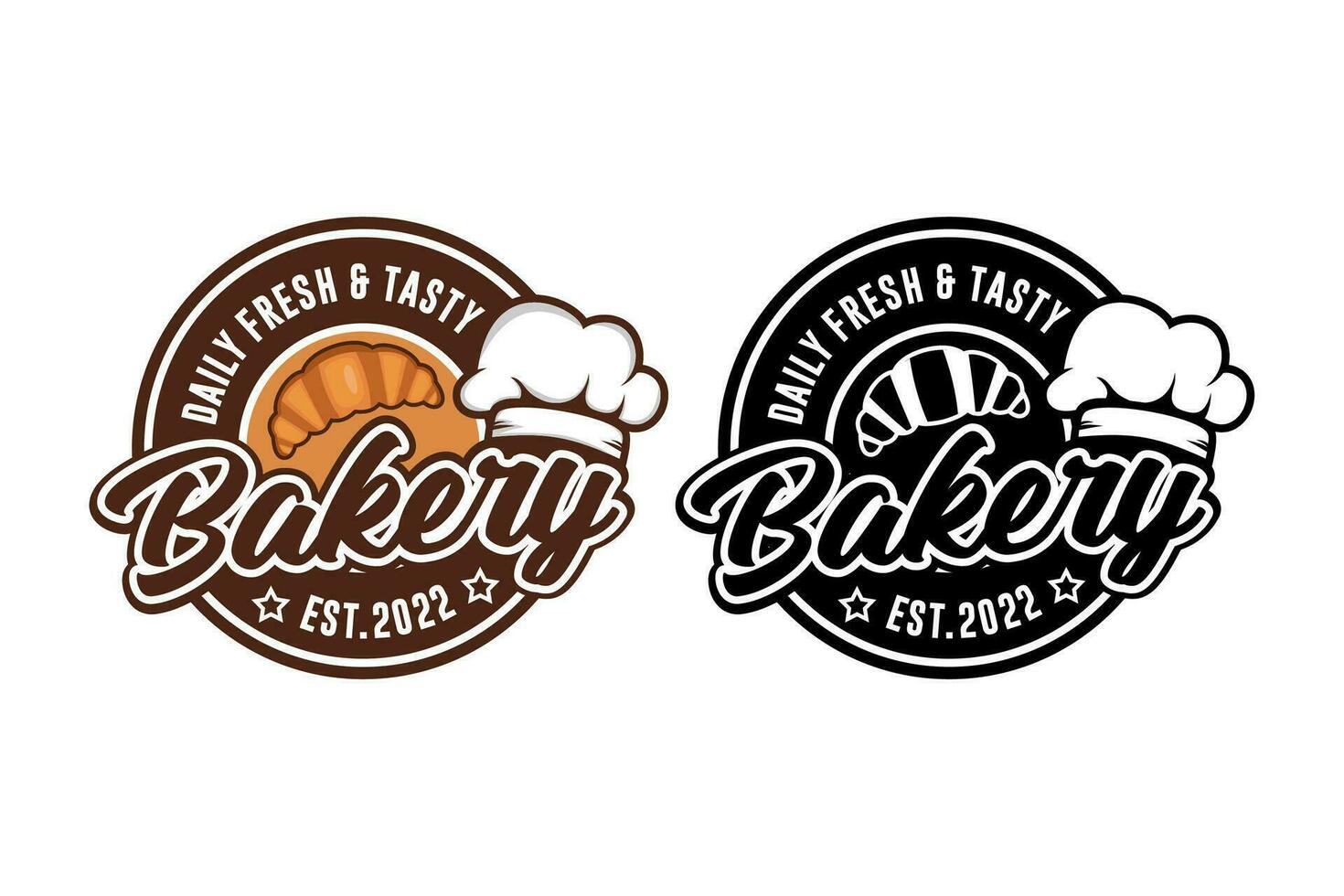 Bakery logo fresh and tasty template vector