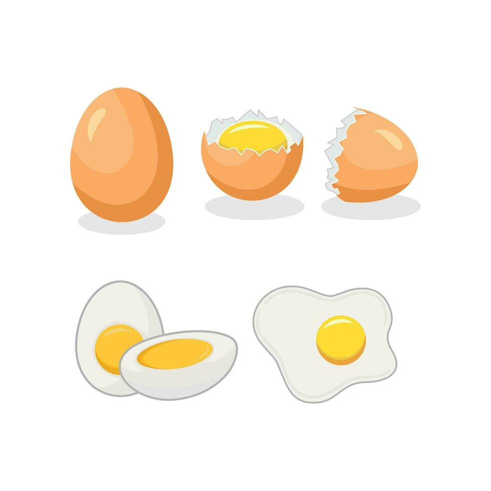 Eggs cartoon design template vector