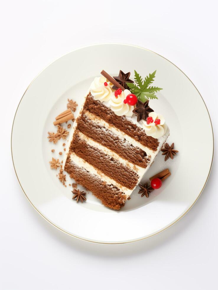 AI generated Christmas and New Year cake photo