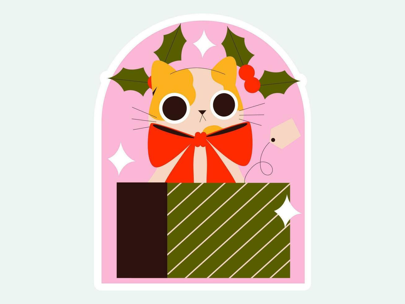 Christmas Cat Illustration Collection vector