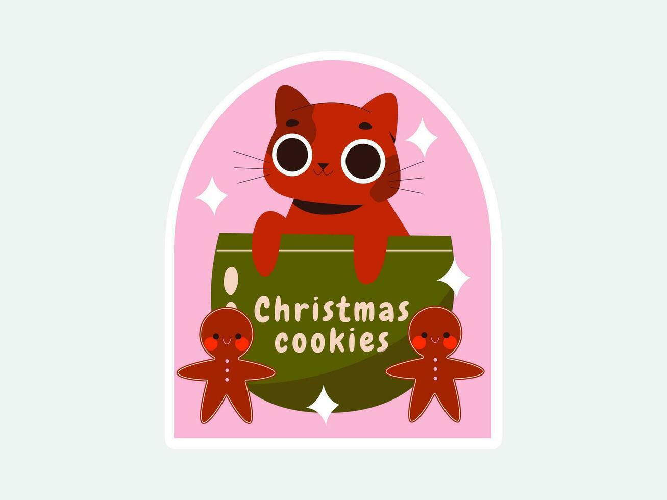 Christmas Cat Illustration Collection vector