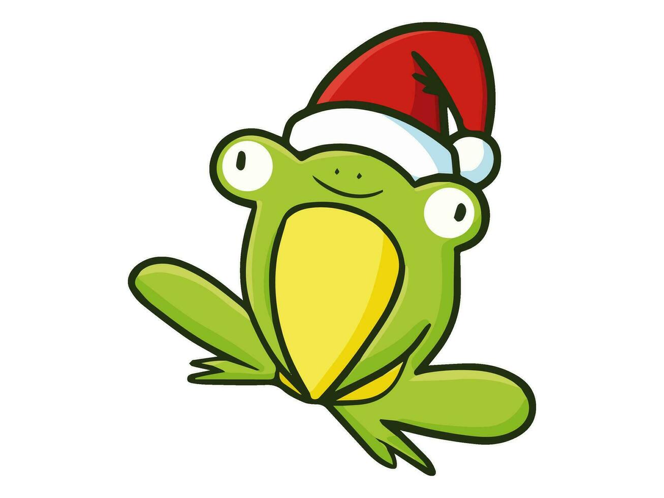 a cartoon animal wearing a santa hat vector