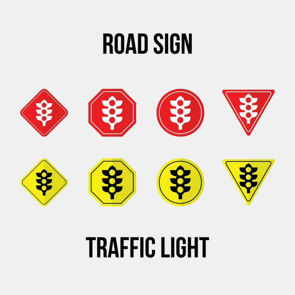 traffic light road sign vector collection