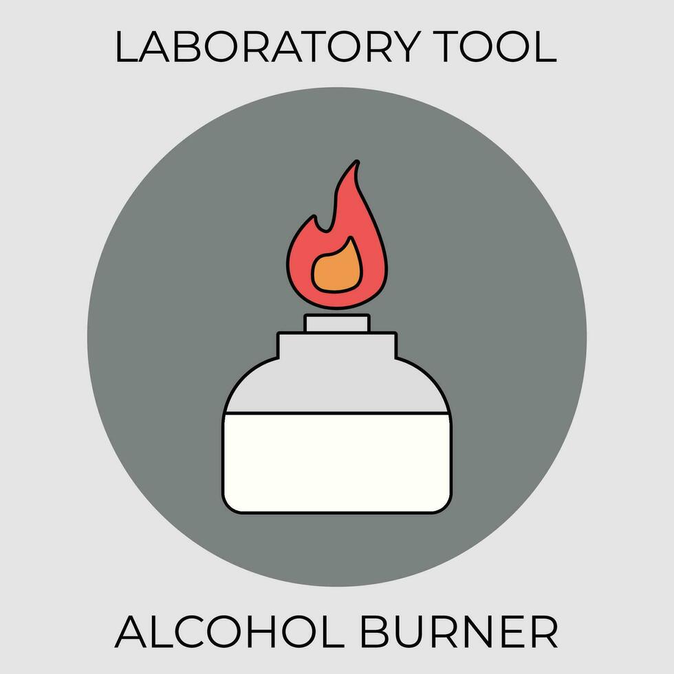 laboratory tools and equipment alcohol burner vector