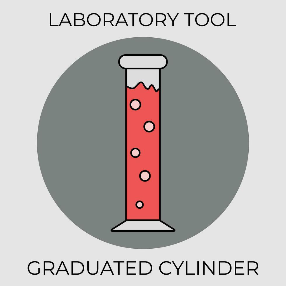 laboratory tools and equipment graduated cylinder vector