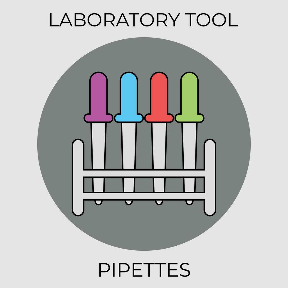 laboratory tools and equipment pipettes vector