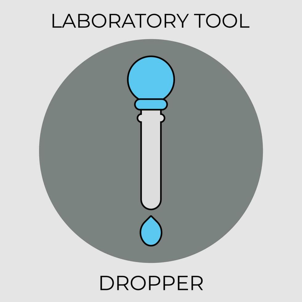 laboratory tools and equipment dropper vector